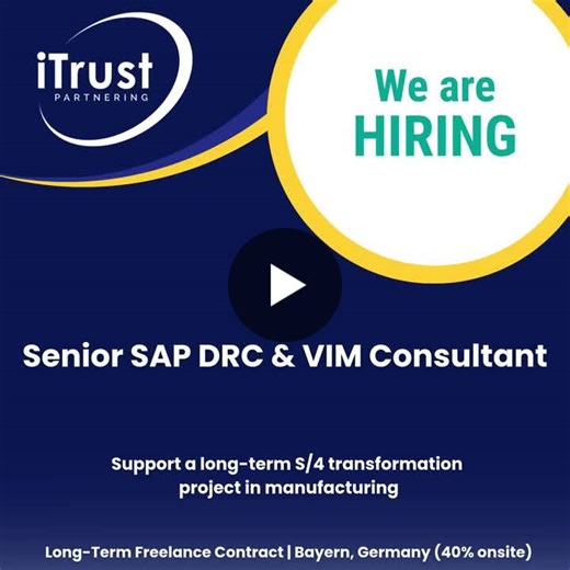 #sapdrc #sapvim #s4hana #sapconsultant #einvoicing #recordtoreport #manufacturing #contractjobs #germanyjobs #sapcareers | Desmond Okojie