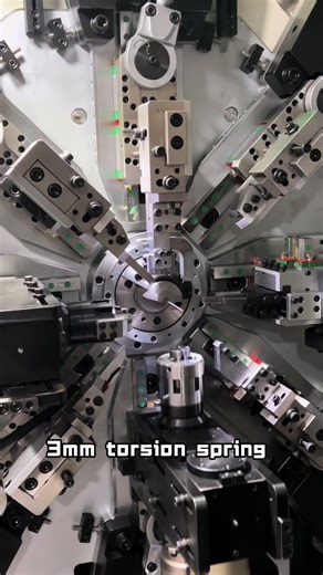 How the 500S Spring Machine Produces Precise 3mm Extension Springs - A Detailed Look.#springmachine #wirebendingmachine #springmakingmachine #springmachinery