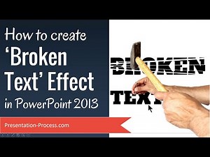 How To Create Broken Text Effect in PowerPoint