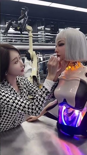 This robot is capable of making facial expressions