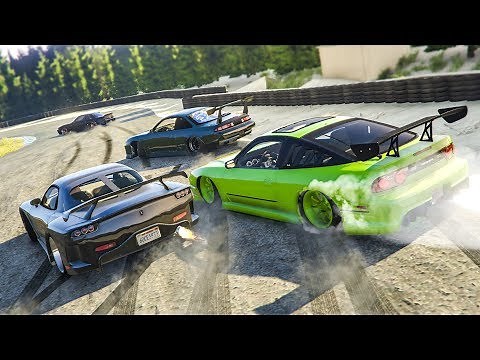 CRAZY GTA 5 ONLINE DRIFTING! - (GTA 5 FiveM Drift Server)