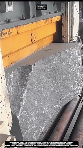 Splitting granite blocks precisely in factories with worktool Ruisheng