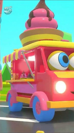 Wheels on the Ice Cream Truck #shorts #vehiclesong #kidsmusic #cartoon #trending