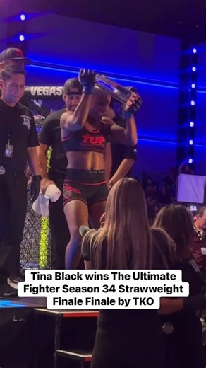 Tina Black is THE ULTIMATE FIGHTER after defeating Melissa Amaya by TKO in tonights #TUF34 finale 🏆