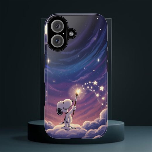 Snoopy Stars Phone Case - Cartoon Art, Protective Design - Etsy