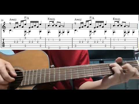 Never Gonna Give You Up (Rick Astley) - Easy Fingerstyle Guitar Playthrough Tutorial Lesson With Tab