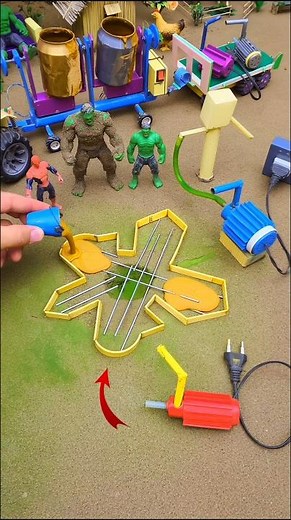 Mini waterpump handpump scienceproject,orange concrete & mixer diytractor cowfarm #.569 #shorts #yt