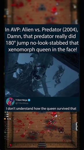 In AVP: Alien vs. Predator (2004), Damn, that predator really did