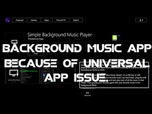 Xbox Simple Background Music App Tutorial