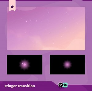 Animated Wink of Magic Stinger Transition: Soft Purple Celestial for Twitch and Obs/streamlabs - Etsy