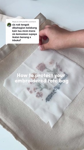 Iron-On Interfacing for Embroidery on Tote Bag