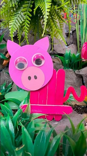 Easy DIY Paper Peppa Pig Craft 🐷 | Fun & Simple Animal Craft Tutorial #diy #craft #craftyfun #kids