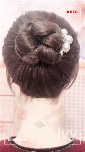 ✨ Easy & Elegant Updos with Hair Accessories 💕 #Updo #hairstyle