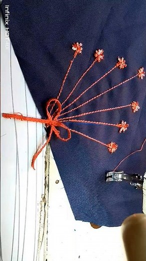 sewing embroidery tips and tricks || Normal Machine embroidery tutorial #embroidery #shorts #sew