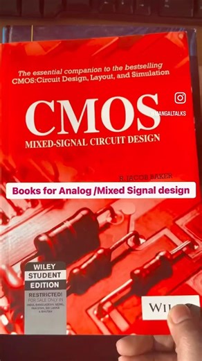 Books 📚 for Analog/Mixed signal design 👆 #vlsi #chipdesign