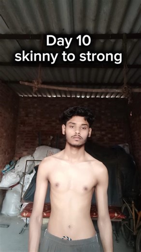 Day 10 Skinny to Strong | Chest & Triceps Workout | Muscle Gain Journey