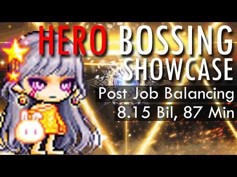 Maplestory Hero Bossing Showcase: Post Job Balancing - 8.15 BIL in 84 Minutes