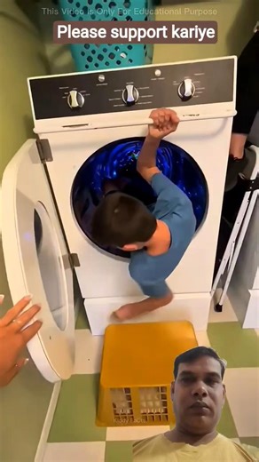 ladka ghusa washing machine ke andar#viral #papular #funny #experimnent #shorts