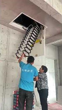 Ceiling-Mounted Attic Telescopic Ladder Installation & Handover Complete!