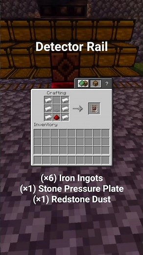 How to CRAFT DETECTOR RAIL in Minecraft 1.21! 🪨 Quick & Easy #Minecraft #Shorts