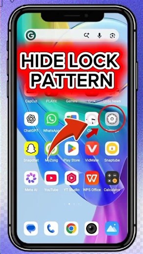 How to hide mobile pattern lock?Mobile ka pattern lock kaise chupaye#shortviralvideos