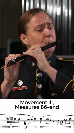 Where are my Lincolnshire Posy fans at? 🙋‍♀️🙋‍♂️ The U.S. Army Concert Band recently released the latest installment in its Band Together series: a complete recording of Percy Grainger's Lincolnshire Posy. Here, we showcase our piccolo player, Master Sgt. Megan Trigg, in the solo from the third movement, Rufford Park Poachers. You can watch a complete recording of this work, along with individual excerpt videos for each instrument and other educational resources, at our website: https://usarmy