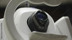 Modern medical equipment for examining eyes at the ophthalmologist