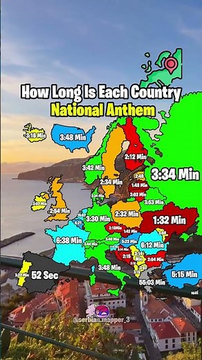 Why Does This Anthem Take 55 MINUTES?! 😱🇬🇷 (National Anthem Lengths) #debate #mapper