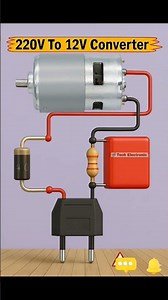 AC to DC Power Supply + Motor Connection | Easy Trick #electronic #shortsfeed #shorts