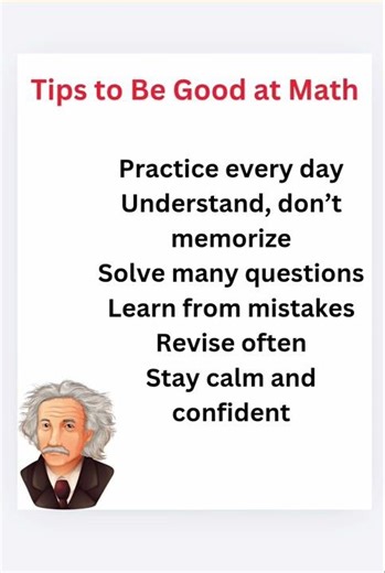tips to be good at Math