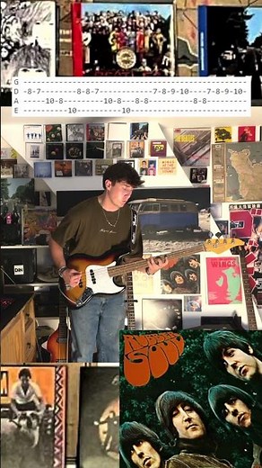 Bassline of The Day: Nowhere Man by The Beatles #shorts #thebeatles