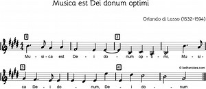 Musica est Dei donum optimi Beth's Notes Songs   Resources