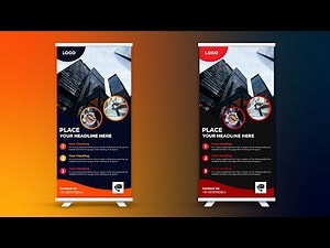 Corporate Rollup Standee Banner Design in Adobe Illustrator 2020