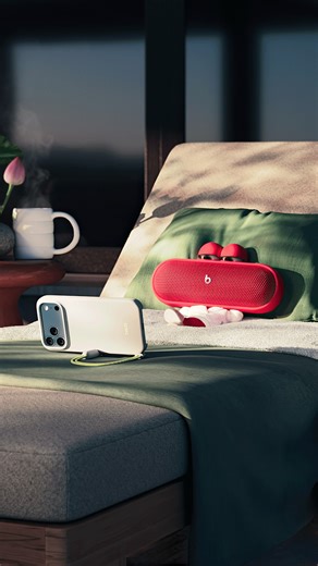 Kicking back with the Kickstand 😎. Enjoy your ‘me time’ with the all-new hands-free Beats Kickstand Case for iPhone 17. Shop today at beatsbydre.com and online or in-person at Apple stores. | Beats by Dre