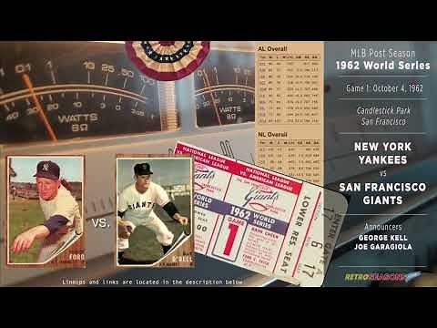 1962 Oct 04 • NYY/SFG • World Series G1 • New York Yankees vs San Francisco Giants - Baseball Radio