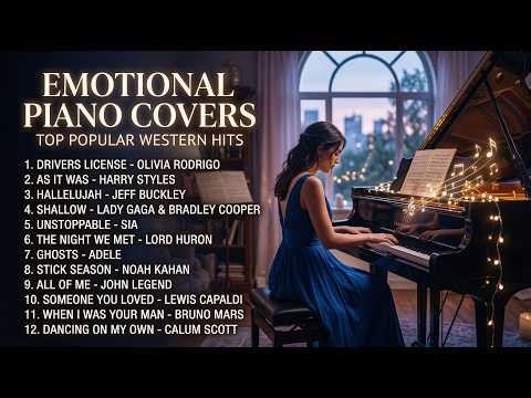 Emotional Piano with Girl 🎹💔 | Beautiful English Piano Covers Playlist