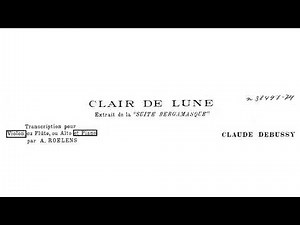 Clair de Lune - Claude Debussy || Arr. for Violin and Piano (Score Video)