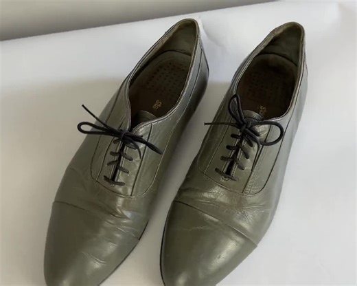 1960s Classic Captoe Shoes | Vintage 60s Porpoise Grey Gray Leather Lace-up Oxfords by 'stacy Adams' With Latin Heel | Size US 9 - Etsy