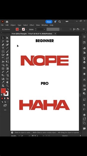DucThangs DC on Instagram: "Adobe Illustrator 2026 - Tips to Overlapping Text Effect like a PRO Creator: @graphic_tutorials_by_duc . Stand out with stunning visuals! Hire us today for professional graphic and logo design that brings your brand to life. Let's create something unforgettable! . #art #graphicsdesigner #beginner #tutorial #adobe duc"