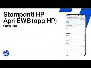 Aprire l'Embedded Web Server (EWS) per la stampante dall'app HP | Stampanti HP
