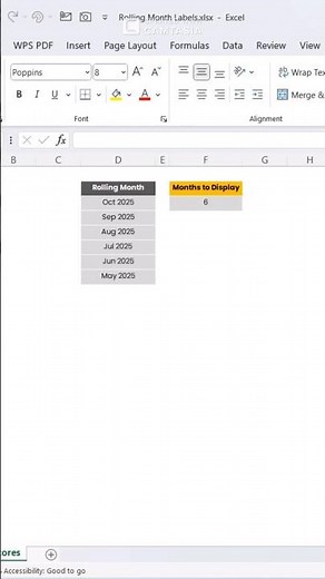 Auto-Generate Rolling Month Labels in Excel! 🔄📅 #ExcelTips #ExcelFormula #DynamicArrays