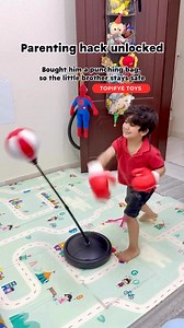 7.9K views · 21 reactions | Who says champions are only made in the ring? With a little space at home, kids can punch out their energy, boost confidence, and have FUN while staying active. Building strength, focus & discipline. One playful punch at a time! Would you let your little one try boxing at home? | Topifye Toys | Facebook