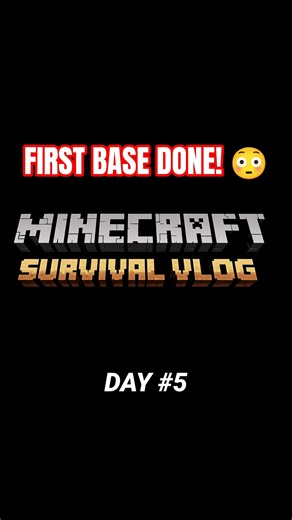 I FINALLY Built My FIRST Minecraft BASE 😳 | Survival Day 5