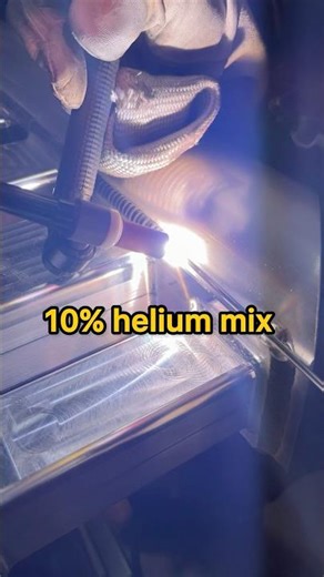 Running a 10% helium mix on this 3/8” aluminum tig weld