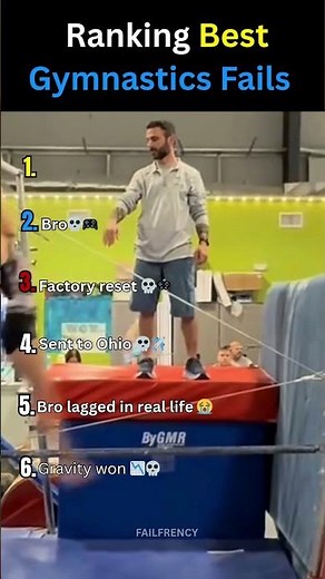 Ranking Best Gymnastics Fails 🤸‍♀️💀 #fails #funny #usa