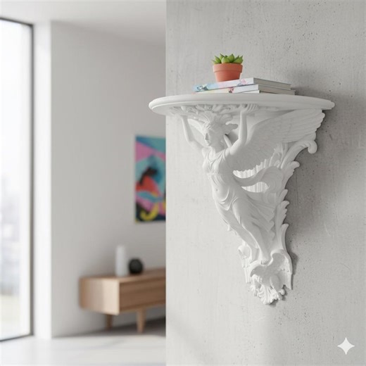 3D Printed Angel Wall Shelf – Classical Style Home Decor - Etsy