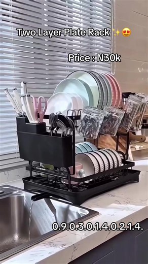 Two Layer Strong Stainless Steel Plate Rack for Sale