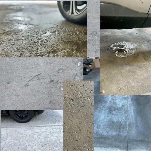 Salt damaged concrete