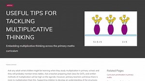 ‘If multiplicative thinking is not securely embedded in KS1, progress...