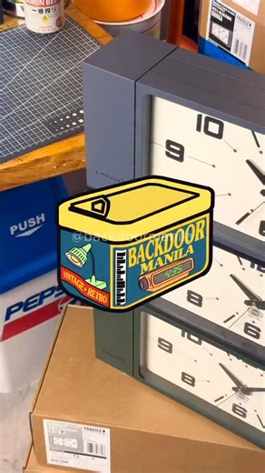 Backdoor Manila on Instagram: "Just arrived! The famous Dulton Double Face Clocks from Japan are finally here! These iconic retro style clocks feature two faces, perfect for displaying time in two directions, ideal for homes, cafés, studios, or offices with that vintage industrial charm. Each piece is crafted with the quality and precision Japan is known for. Most of these are pre-ordered and will be shipped out soon, but we still have a few on hand, so message us now before they’re gone! To che